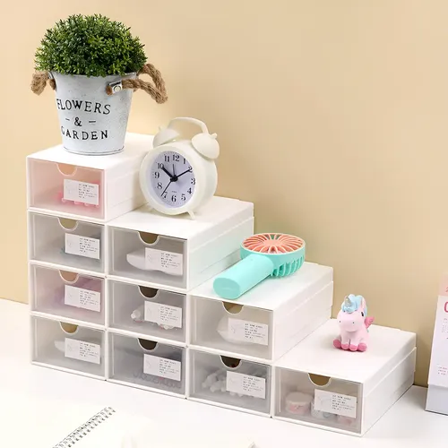 Organizador Apilable De Cajones Antipolvo Para Maquillaje