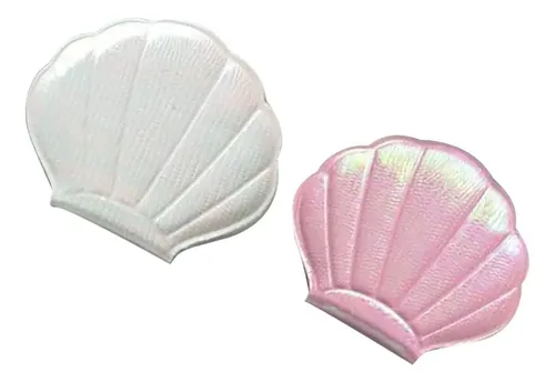 Espejo Portátil Plegable Creativo Forma De Concha 2 Piezas