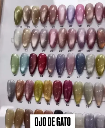 Kit Uñas Ojo De Gato X6 Cat Eye City Girl