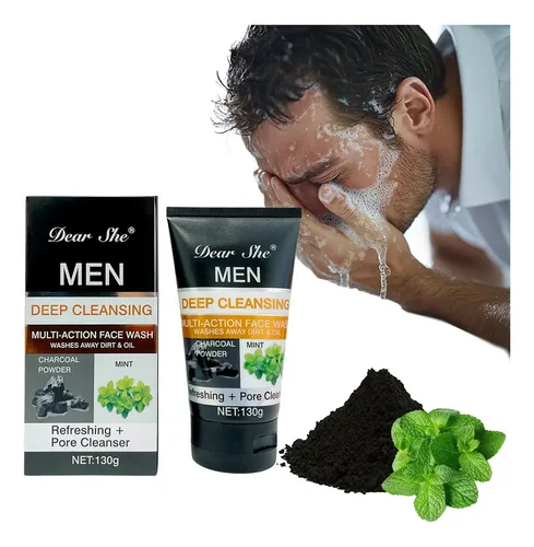 Limpiador Facial Carbón Menta Hombre Control Grasa 130g