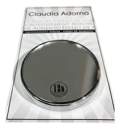 Espejo Cromado Aumento 12x Con Ventosa Sopapa Baño