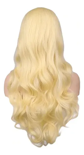 Peluca Ondas Rubia Simil Natural Cosplay Drag Oncológica