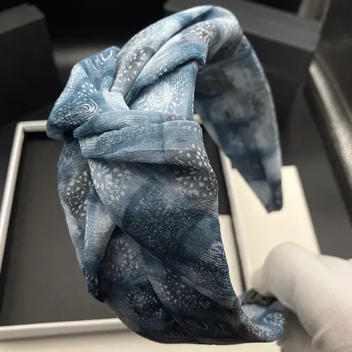 Diadema Ancha De Tela Azul, Elegante Aro De Pelo Para Cráneo