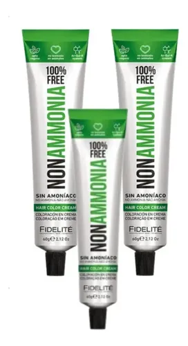 Fidelite Non Ammonia Tinturas En Crema Kit X 3 Unidades