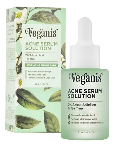 Veganis Acne Serum Anti-acné 30 Ml S/ Tacc Cruelty Free Todas Noche