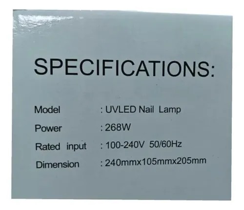 Lampara Para Uñas Cabina Led/uv  2 En 1 Sun Yc57c 268w