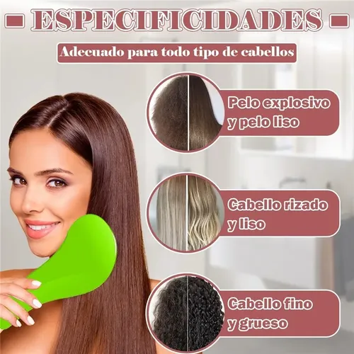 12pc Cepillos Para Alisadores Masaje Peine Para Cabello Rosa