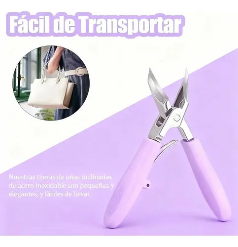 Kit Manicura Profesional 5 Piezas Cortaúñas Purple
