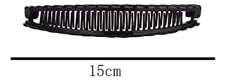 3 Pack One Black And One Brown Large Banana Clips Fish