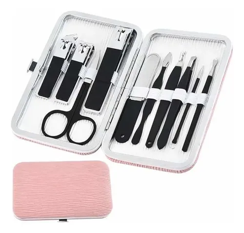 Set 10 Piezas Manicura Pedicura Estuche Alicate