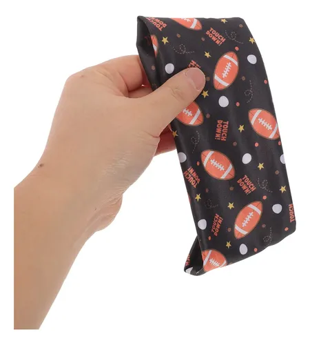 6 Bandas Deportivas Para El Sudor, Transpirable, Para Cabell Black With Orange Football And White/yellow Accent Pattern Talla Única Para La Mayoría Football Print