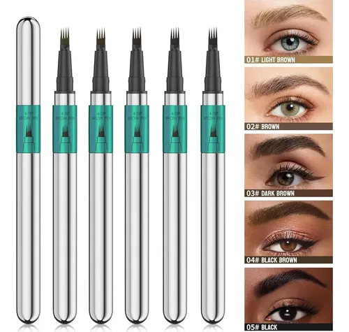 Lápiz De Cejas Wild Brows 4 Puntas Yanqina 1ml Marrón