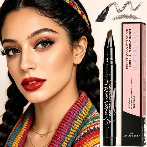 Lápiz De Cejas Resistente Al Agua Con Micrograbado De Unifox Tawny Brown 02