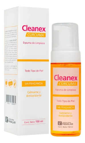 Limpiador Cleanex Cúrcuma X150ml. Todo Tipo De Piel Día/noche
