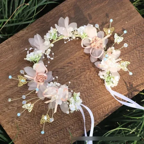 Bonitos Accesorios De Pelo De Verano Para Niña Con Flores Pa Flower Fairy Headband