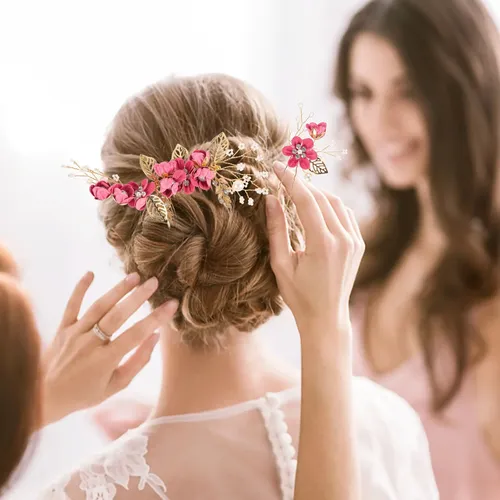 Z.h Set De 4 Peinetas For Bodas Hechas A Mano, A Moda, Con E