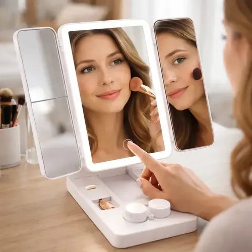 Multi Compras Led/Maquillaje Rectangular – 3 modos – Blanco – Recargable USB 15 cm (Incluye: Con luz)