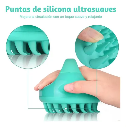 3 Cepillos Masajeadores Capilares De Silicona Para Ducha