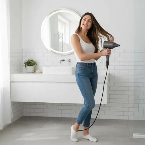 Secador de Pelo Profesional Waffy Iónico de 2500W con Diseño Ergonómico y Aire Frío