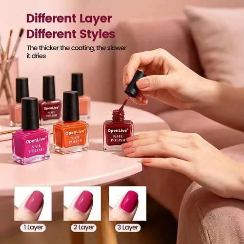 Conjunto De Esmaltes Quick Dry Openlive 24 Colores