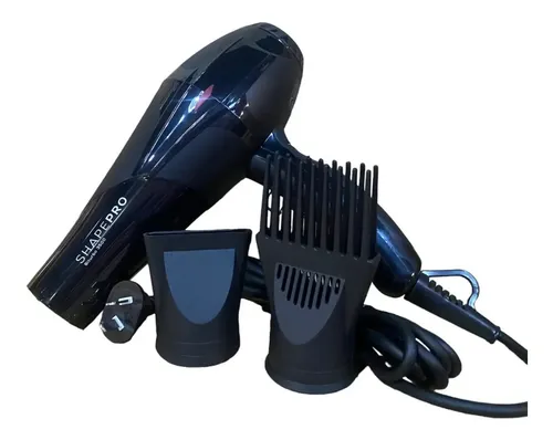 Secador de Pelo Profesional Shape Biturbo 3500 Negro 2100W Pro con Aire Frío