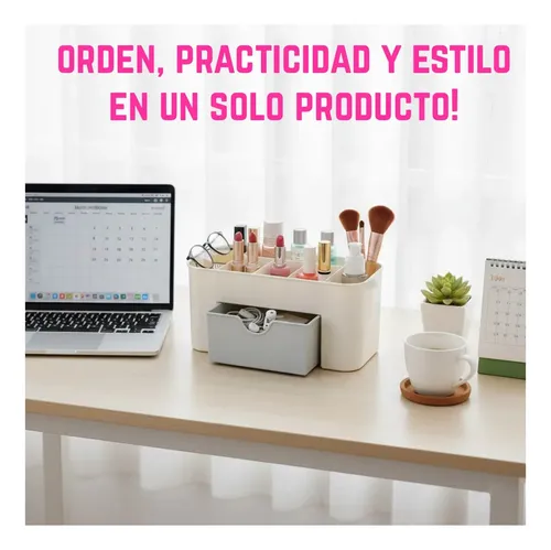 Organizador Maquillaje Cajon Mesa Manicuria Cosmetica Oms