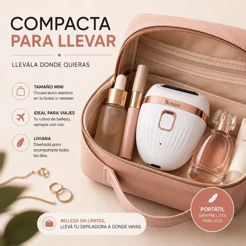 Depiladora Portatil Mujer Recargable Usb