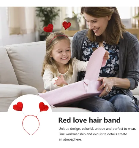 6pcs Diadema Corazón San Valentín Accesorios De Pelo Fiesta