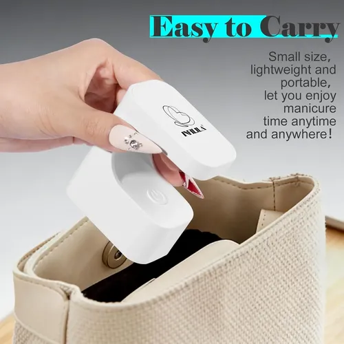 Lámpara Uv Led Portátil Blanca Para Uñas Gel Rápida