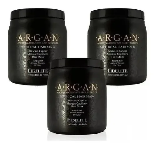 Kit X 3 Mythical Mascara Capilar Argan X1000gr. Fidelite