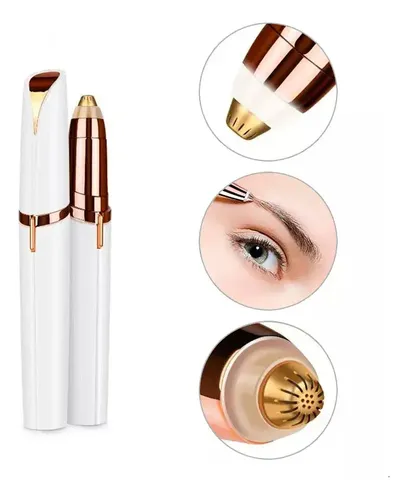 Depiladora Eléctrica Facial Portátil BBAZAR USB Luz LED Blanco