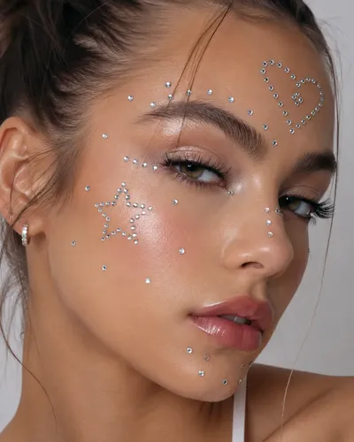 Strass Gemas Autoadhesivas Cara/cuerpo Plateados 3mm X 5unid