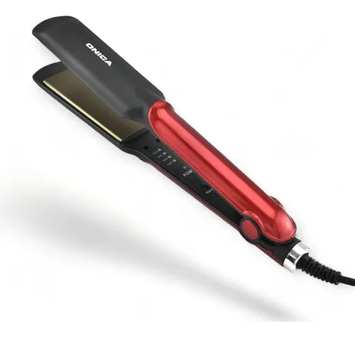 Plancha de Pelo Onica OA-CP203 Cerámica Roja Control Digital 220°C