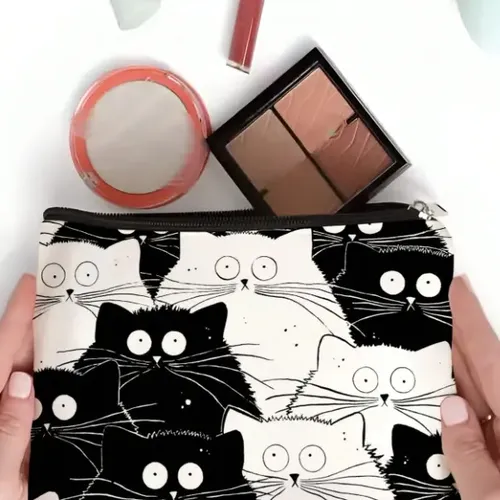 2pzs Cosmetiquera Bolso Maquillaje Lapicera Gatos Para