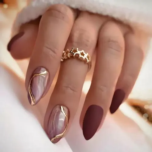 Uñas Postizas Adhesivas Gel Almendra 144 Pzas
