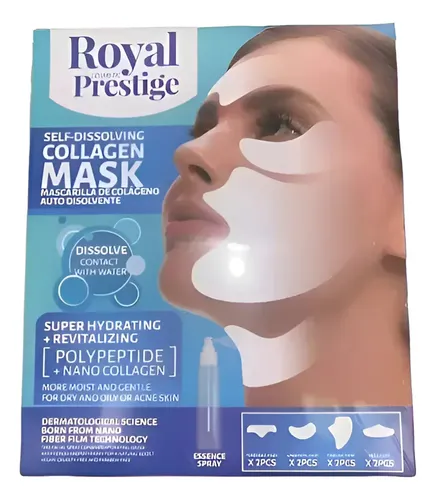 Parches De Colageno Royal Prestige Disolvible X8 Con Spray