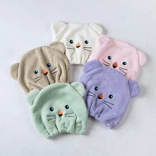 Gorro De Ducha Para Niños, Bonitas Toallas De Baño Envueltas