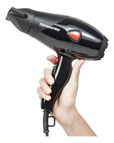 Secador De Pelo Profesional Super Compact 3900 Teknikpro Negro