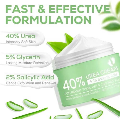 Crema For Pies Con Urea De 120 G, 40% De Urea Y 2% De