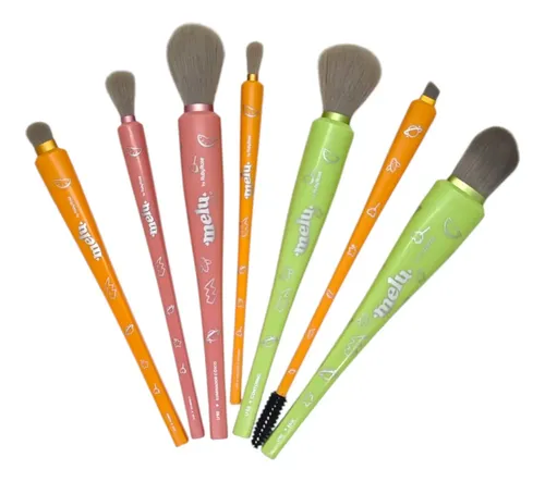 Set X7 Brochas Pinceles Variados Maquillaje Melu Ruby Rose