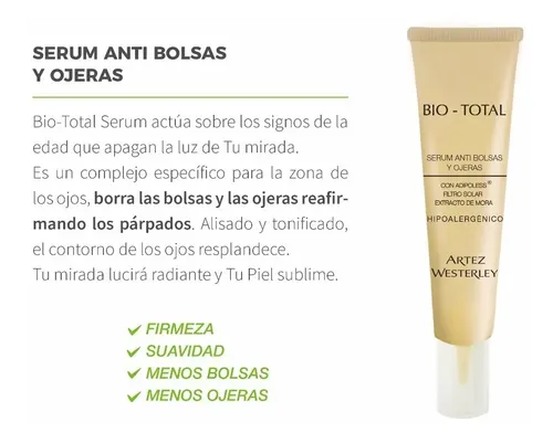 Artez Westerley Bio Total Serum Anti Bolsas Ojeras Ld84