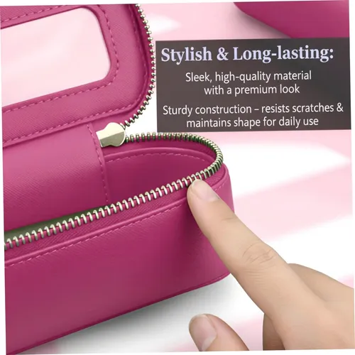 D 1 Bolsa De Maquillaje Transparente Impermeable De Cuero Z