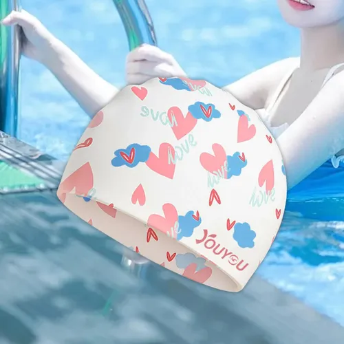 Gorro De Natación De Silicona Para Hombres Y Corazón