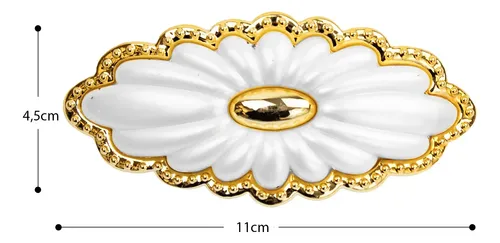 Hebillas Doradas Estilo Flor Pack X 12 Unidades