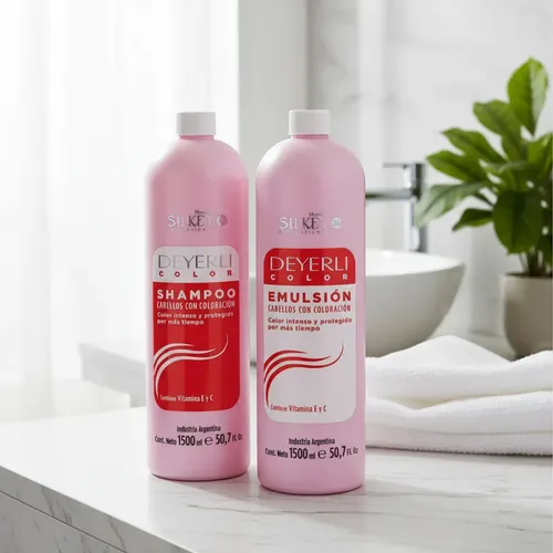 Shampoo Y Acondicionador Cabellos Coloración Deyerli 1500ml