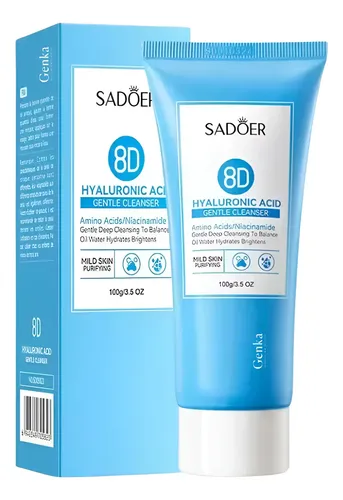 Limpiador Facial 8d Acido Hialuronico Niacinamid 100g Sadoer