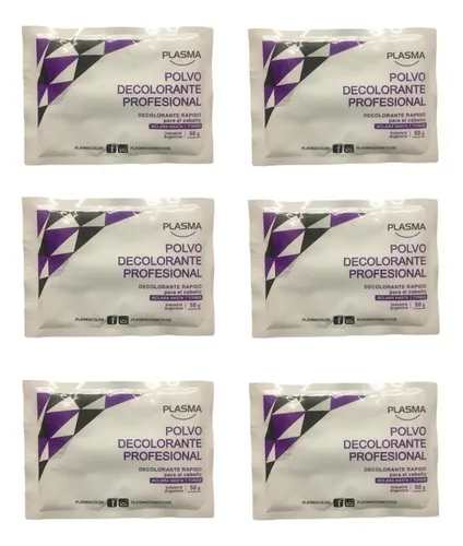 Polvo Decolorante Blondie Plasma Aclara 7 Tonos 6uni X 50gr