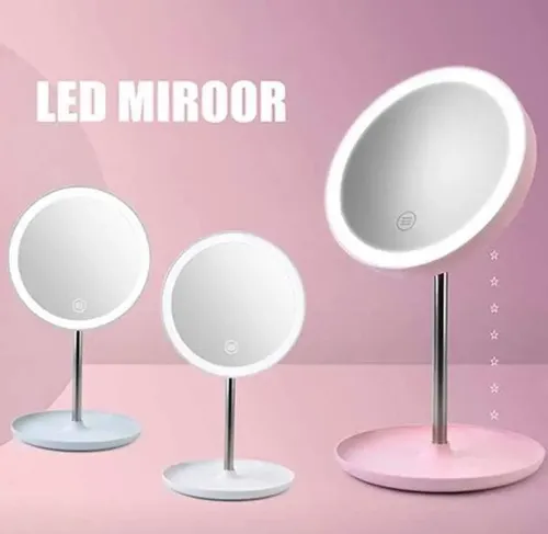 Espejo Maquillaje Luz Led Táctil 3 Tonos Usb Makeup