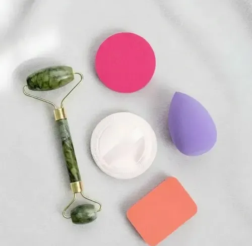 Set De Esponjas De Maquillaje Y Masajeador Facial Skincare Sin Eleccion De Color