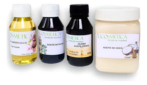 Aceites Vegetales Coco+ricino+almendras+jojoba
